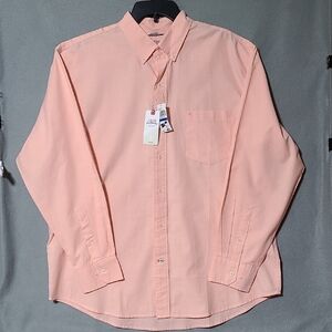 IZOD SALTWATER Men's Light Coral Long Sleeve Button-Down Shirt - Size XL NWT